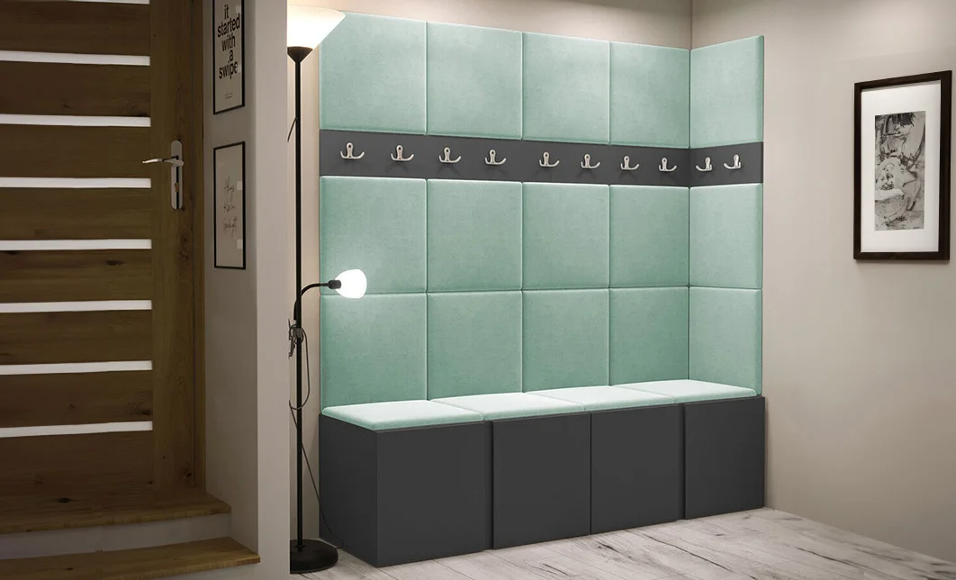 Cuier Hol Luca 12, Grafit/Verde menta - Manila 11