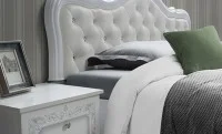 Dormitor Clasic Luisa Bianco Silver cu Saltea, Somieră și Dulap 4 Uși Incluse 3