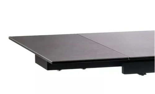 Masa Living Extensibila Blat Ceramic Salvadore Gri/Negru Mat