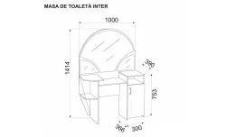 Măsuța de Toaletă Inter Alb Samoa