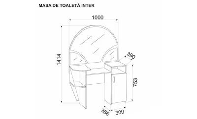 Măsuța de Toaletă Inter Alb Samoa