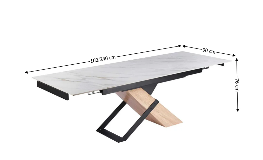 Masa Living Extensibila cu Blat Alb KJCT4713 1