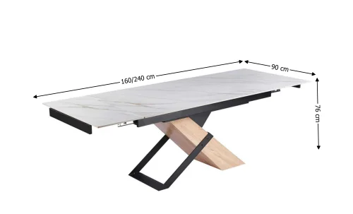 Masa Living Extensibila cu Blat Alb KJCT4713