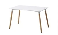 Set Masă Living SL673 Albă cu 4 Scaune J901 Maro 4