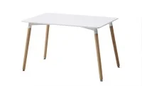 Set Masă Living SL673 Albă cu 6 Scaune de Living J900 Negre 2