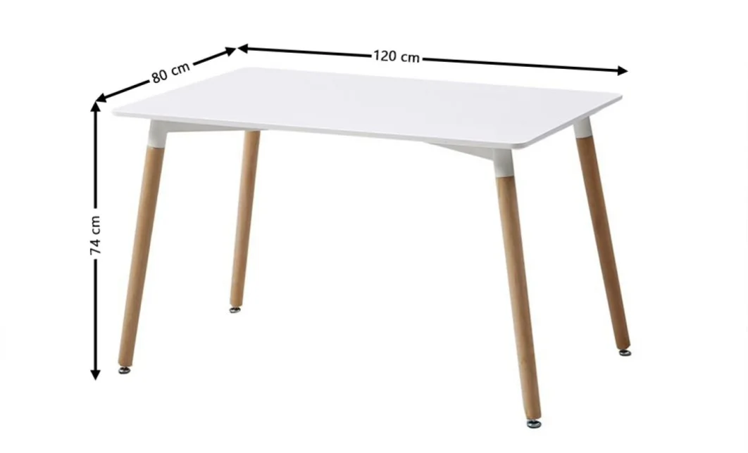 Set Masă Living SL673 Albă cu 4 Scaune J901 Maro 5