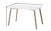 Set Masă Living SL673 Albă cu 4 Scaune J901 Maro 5