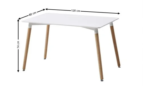 Set Masă Living SL673 Albă cu 4 Scaune J901 Maro