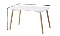 Set Masă Living SL673 Albă cu 6 Scaune de Living J900 Negre 3