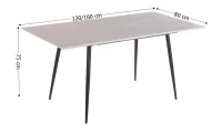Set Masă Living Extensibilă cu 4 Scaune KJD6316 Gri
