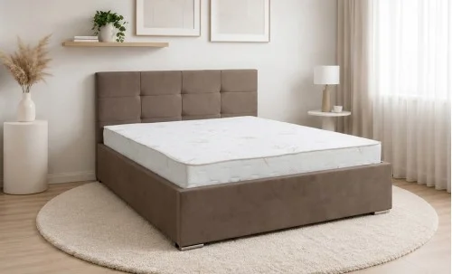 Set Pat Fresh cu Saltea Aloe Vera și Somieră Rabatabilă, 180x200, Maro Deschis 