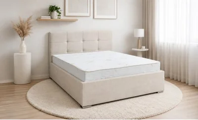 Set Pat Fresh cu Saltea Aloe Vera și Somieră Rabatabilă, 160x200, Ecru 