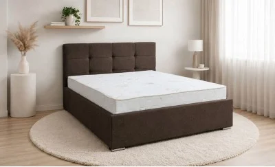 Set Pat Fresh cu Saltea Aloe Vera și Somieră Rabatabilă, 160x200, Maro Închis 