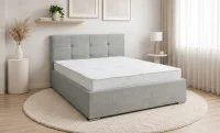Set Pat Fresh cu Saltea Aloe Vera și Somieră Rabatabilă, 160x200, Gri Deschis 