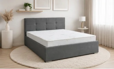 Set Pat Fresh cu Saltea Aloe Vera și Somieră Rabatabilă, 160x200, Grafit 
