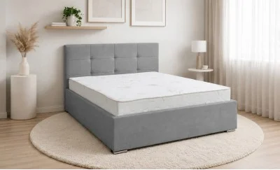 Set Pat Fresh cu Saltea Aloe Vera și Somieră Rabatabilă, 160x200, Gri 
