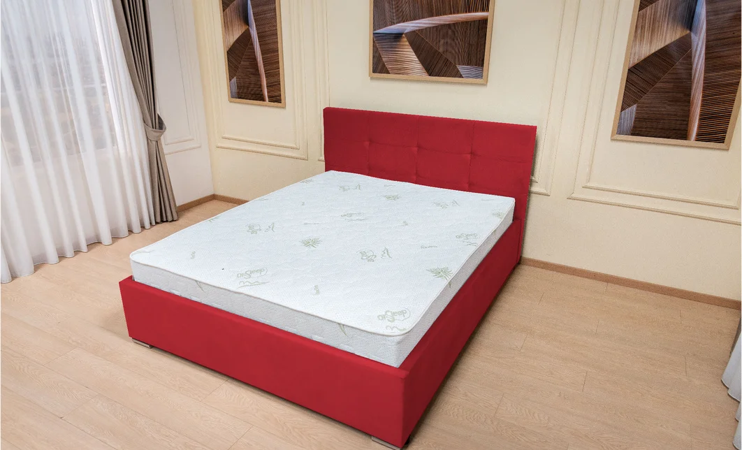 Set Pat Fresh cu Saltea Aloe Vera și Somieră Rabatabilă, 140x200, Roșu Catifelat  7
