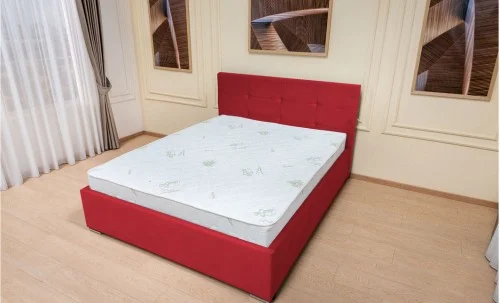 Set Pat Fresh cu Saltea Aloe Vera și Somieră Rabatabilă, 140x200, Roșu Catifelat 