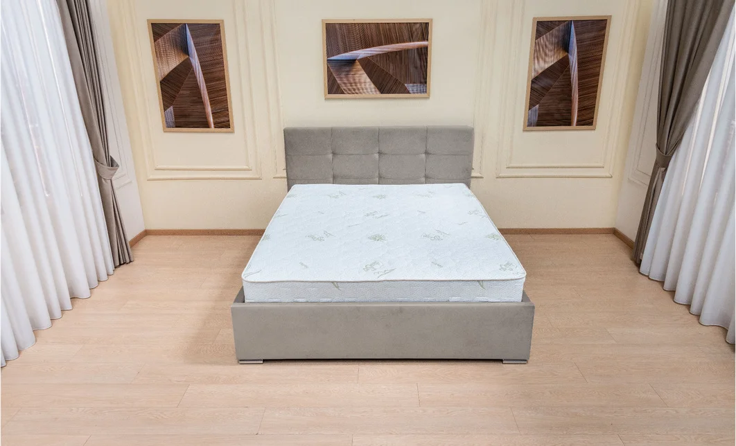 Set Pat Fresh cu Saltea Aloe Vera și Somieră Rabatabilă, 140x200, Ecru Închis  3