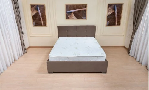 Set Pat Fresh cu Saltea Aloe Vera și Somieră Rabatabilă, 180x200, Maro Deschis 