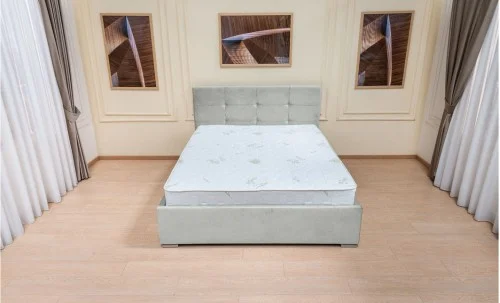 Set Pat Fresh cu Saltea Aloe Vera și Somieră Rabatabilă, 160x200, Gri Deschis 