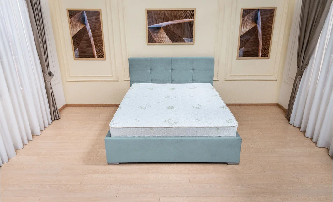 Set Pat Fresh cu Saltea Aloe Vera și Somieră Rabatabilă, 140x200, Gri Albăstrui 3