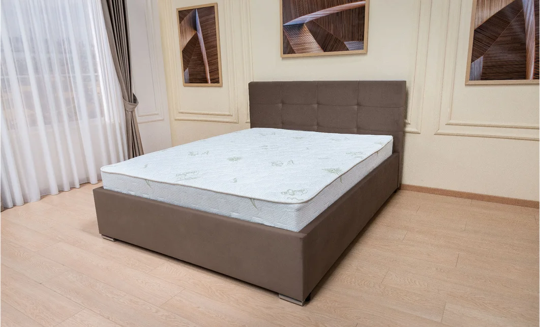 Set Pat Fresh cu Saltea Aloe Vera și Somieră Rabatabilă, 180x200, Maro Deschis  8