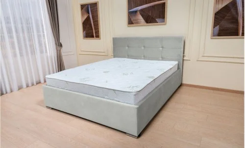 Set Pat Fresh cu Saltea Aloe Vera și Somieră Rabatabilă, 160x200, Gri Deschis 