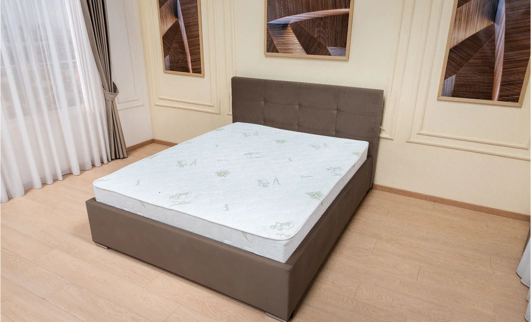 Set Pat Fresh cu Saltea Aloe Vera și Somieră Rabatabilă, 180x200, Maro Deschis  9