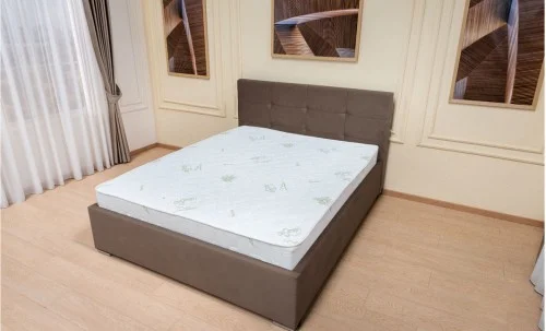 Set Pat Fresh cu Saltea Aloe Vera și Somieră Rabatabilă, 180x200, Maro Deschis 