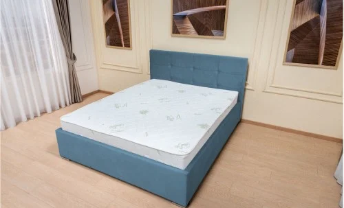 Set Pat Fresh cu Saltea Aloe Vera și Somieră Rabatabilă,140x200, Albastru