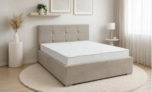 Set Pat Fresh cu Saltea Aloe Vera și Somieră Rabatabilă, 140x200, Ecru Închis 