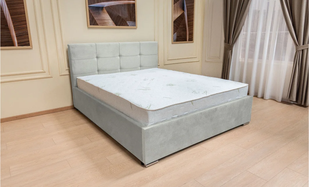 Set Pat Fresh cu Saltea Aloe Vera și Somieră Rabatabilă, 160x200, Gri Deschis  3