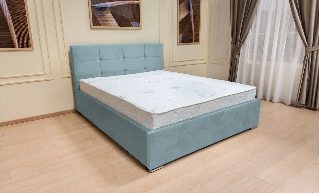 Set Pat Fresh cu Saltea Aloe Vera și Somieră Rabatabilă, 140x200, Gri Albăstrui 2
