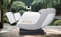 Fotoliu de Masaj A50 Alb, Șină SL, Braț Mecanic 4 Role, 18 Programe, Zero Gravity, Încălzire 9