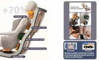 Fotoliu de Masaj A077 Bej, Masaj pe 6 Zone, Role 3D S-Curve, Stretching, Încălzire, Bluetooth 6