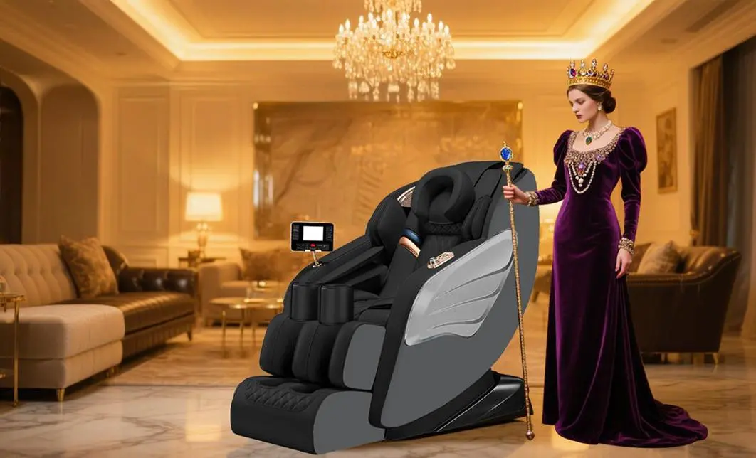 Fotoliu de Masaj A077 Gri, Masaj pe 6 Zone, Role 3D S-Curve, Stretching, Încălzire, Bluetooth 7