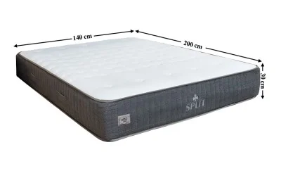 Saltea Split Gri Inchis, 140x200x30cm