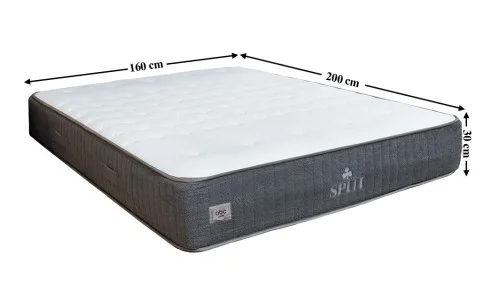 Saltea Split, Gri Închis, 160x200x30cm