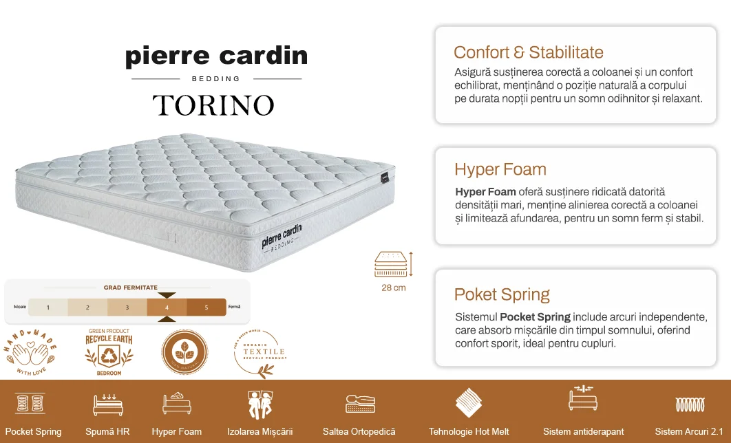  Pierre Cardin - Saltea Torino 160x200 4
