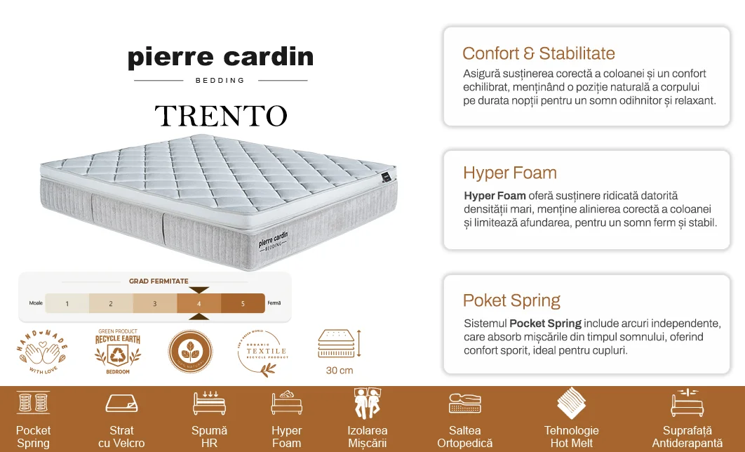  Pierre Cardin - Saltea Trento 180x200 5