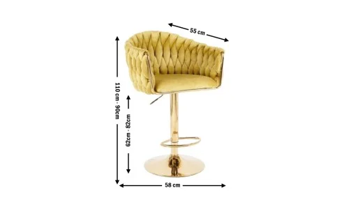 Scaun Bar KJC362 Galben