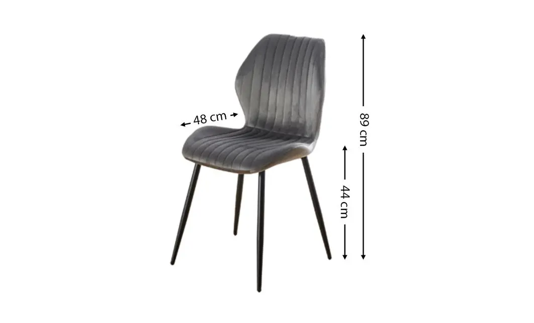 Scaun Living Tapitat KJC104 Gri 2