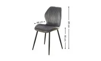 Scaun Living Tapitat KJC104 Gri 2