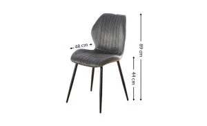 Scaun Living Tapitat KJC104 Gri