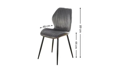 Scaun Living Tapitat KJC104 Gri