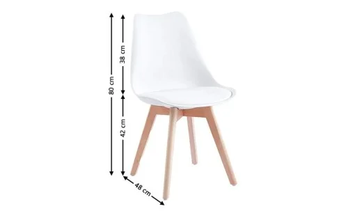 Set Masă Living SL673 Albă cu 6 Scaune de Living J900 Albe