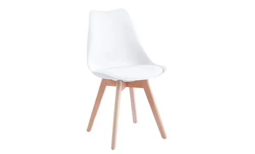 Set Masă Living SL673 Albă cu 6 Scaune de Living J900 Albe