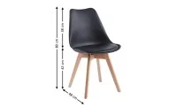 Set Masă Living SL673 Albă cu 6 Scaune de Living J900 Negre 4