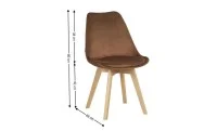 Set Masă Living SL673 Albă cu 4 Scaune J901 Maro 2